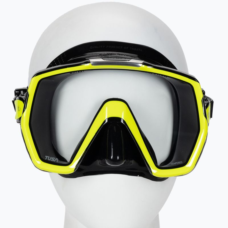 TUSA Freedom Hd Mask μάσκα κατάδυσης μαύρη και κίτρινη M-1001 3