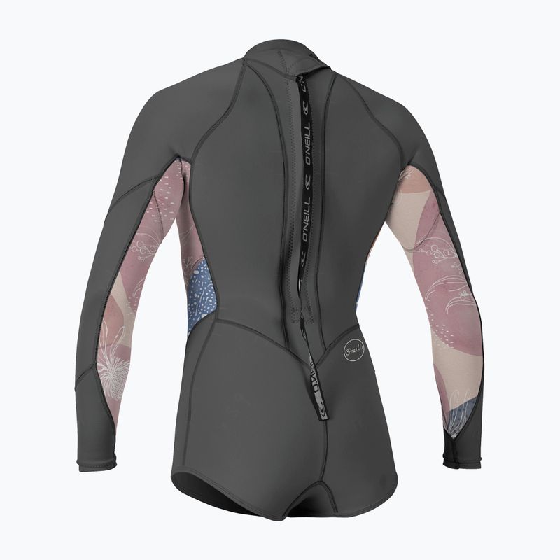 Παιδική στολή κολύμβησης O'Neill Bahia 2/1 Back Zip LS Spring graphite/desert bloom/drift bl 2