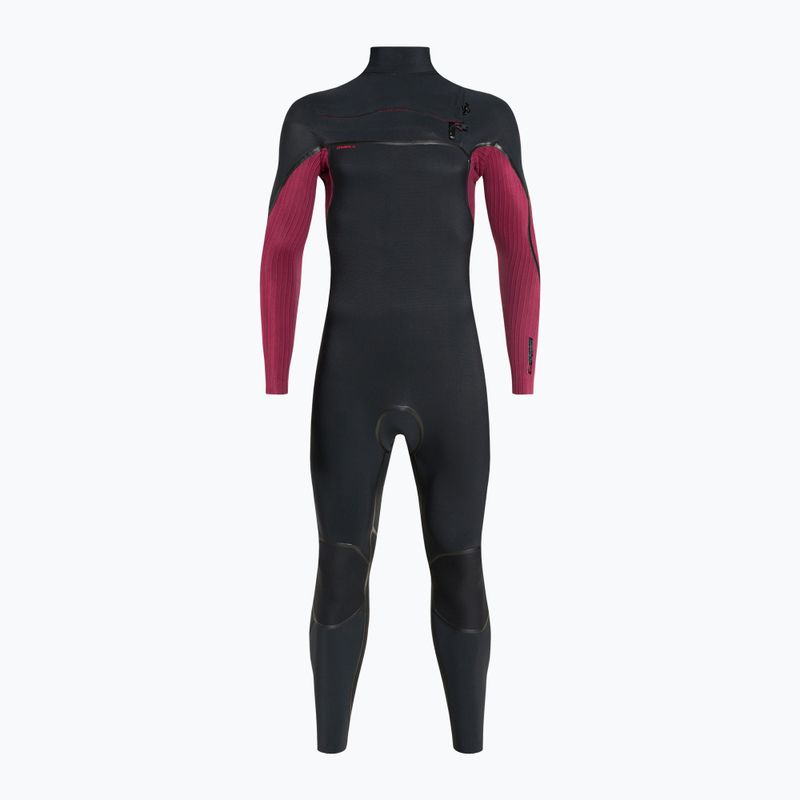 Ανδρικό O'Neill Hyperfreak Fire 4/3+ Chest Zip Full F95 Swim Foam Μαύρο-Κόκκινο 5512 2