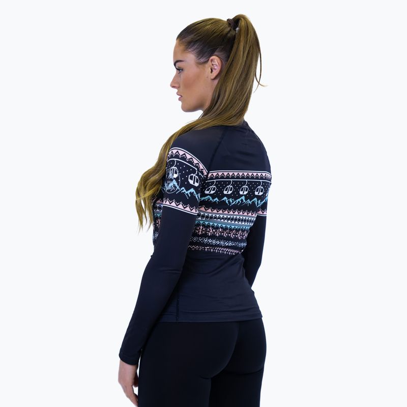 Γυναικείο Surfanic Cozy Limited Edition Crew Neck θερμικό μακρυμάνικο μαύρο fairisle 2