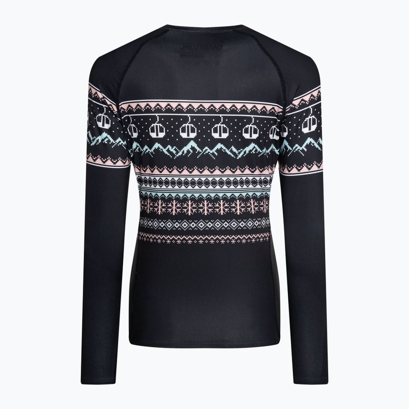 Γυναικείο Surfanic Cozy Limited Edition Crew Neck θερμικό μακρυμάνικο μαύρο fairisle 5