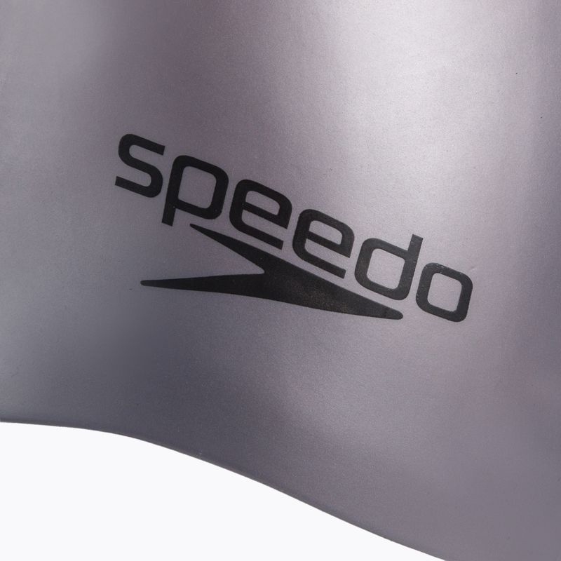 Speedo Απλό καλούπι σιλικόνης ασημί σκουφάκι κολύμβησης 8-709849086 3