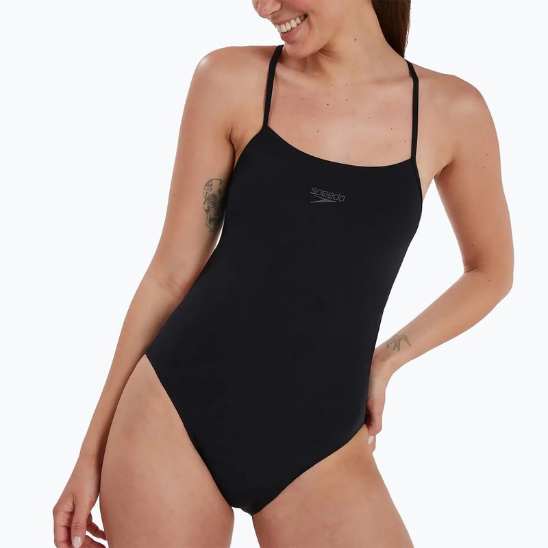 Speedo γυναικείο ολόσωμο μαγιό Endurance+ Thinstrap μαύρο 7