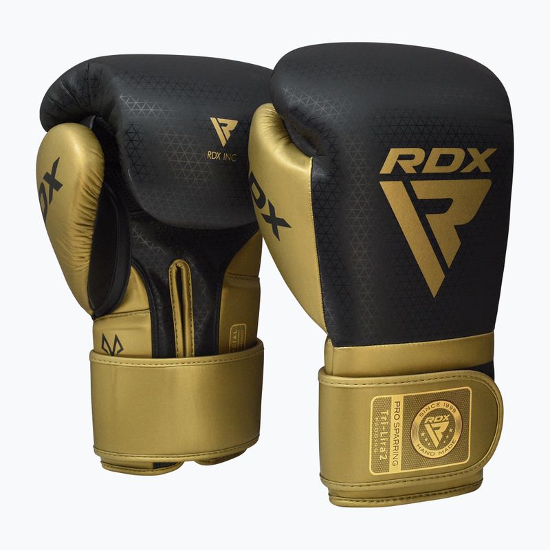 Γάντια του μποξ RDX L2 Mark Pro Sparring Boxing Hook & Loop golden 2