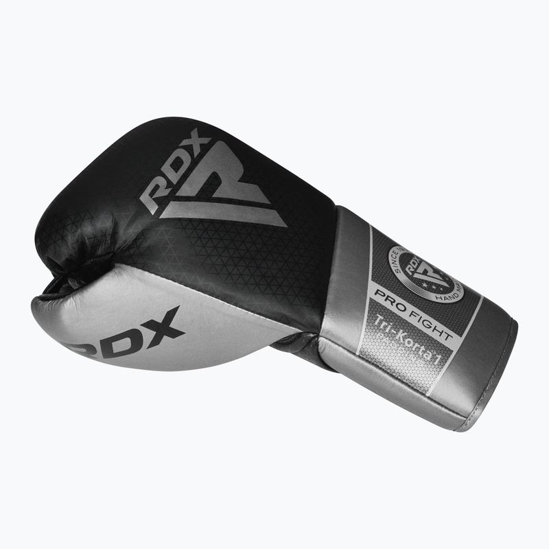 Γάντια του μποξ RDX K1 Mark Pro Fight Boxing silver 3