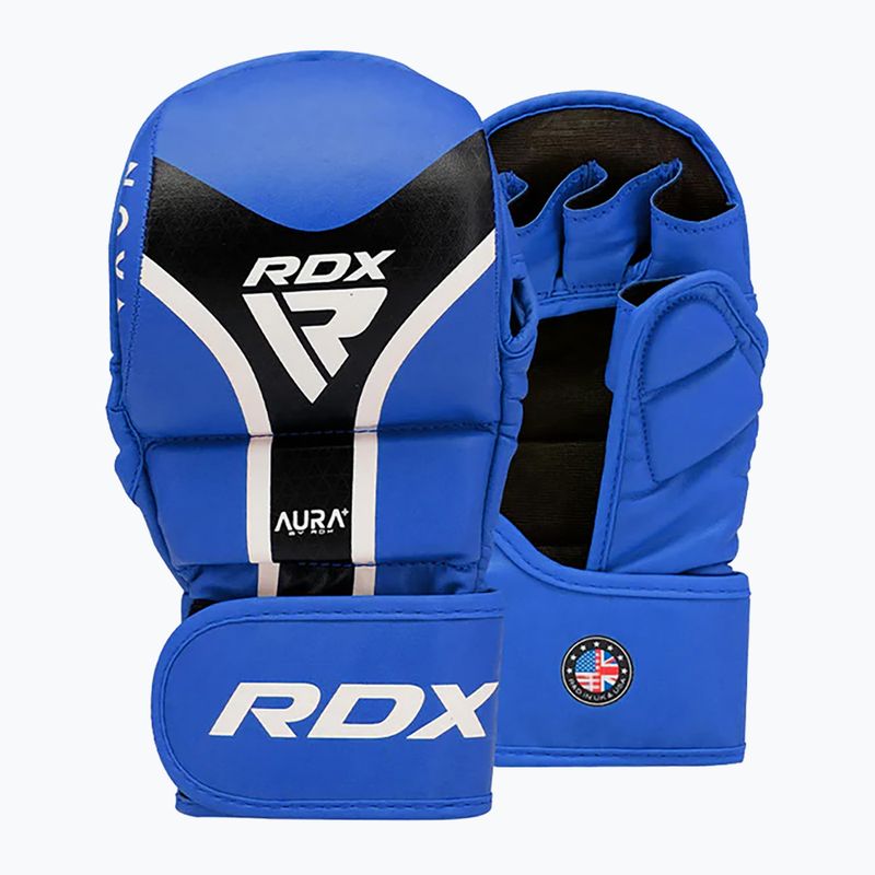  Γάντια grappling RDX Grappling Shooter Aura Plus T-17 blue