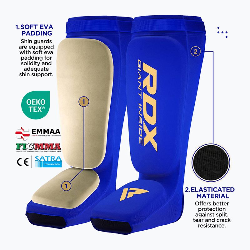 RDX Hosiery Shin Instep Foam μπλε/λευκό κνήμη και προστατευτικά ποδιών 4