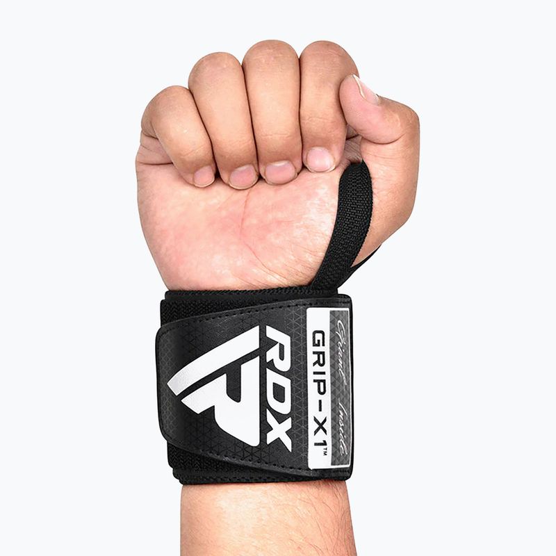 Στήριγμα καρπού RDX WR11 Gym Wrap Wrist Wrap μαύρο/γκρι 4