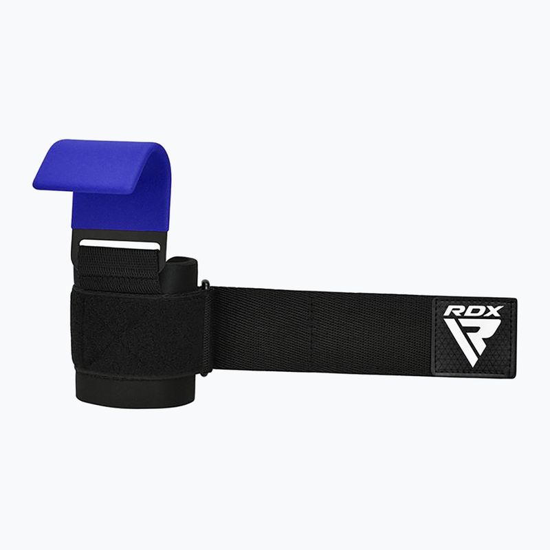 Ιμάντες άρσης βαρών με γάντζο RDX W5 Weight Lifting Hook Strap blue 4