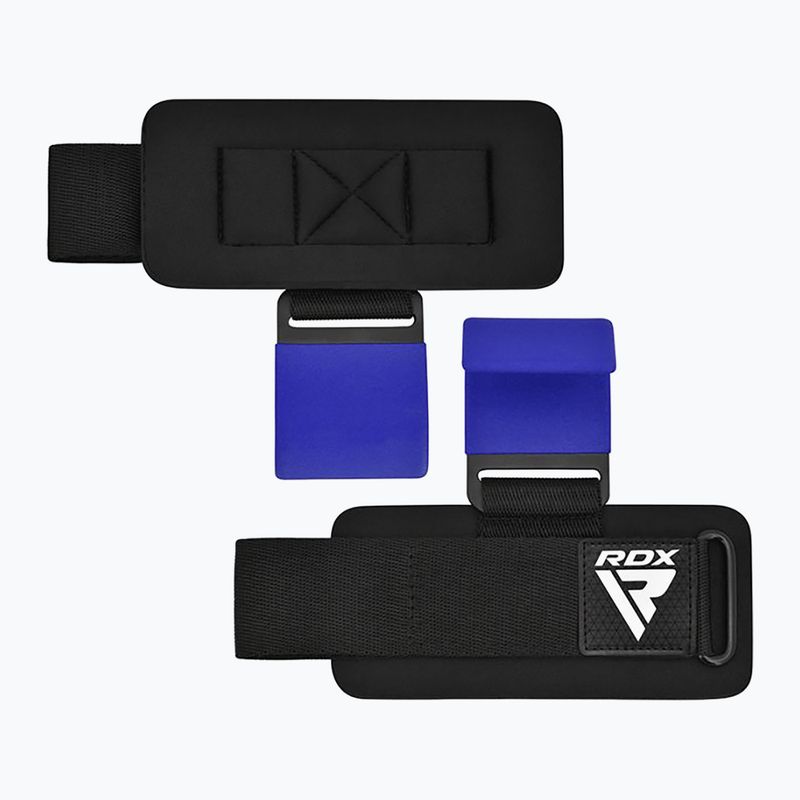 Ιμάντες άρσης βαρών με γάντζο RDX W5 Weight Lifting Hook Strap blue 5