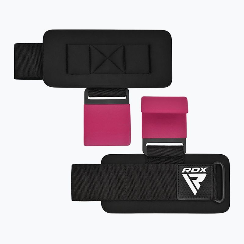 Ιμάντες άρσης βαρών με γάντζο RDX W5 Weight Lifting Hook Strap pink 5