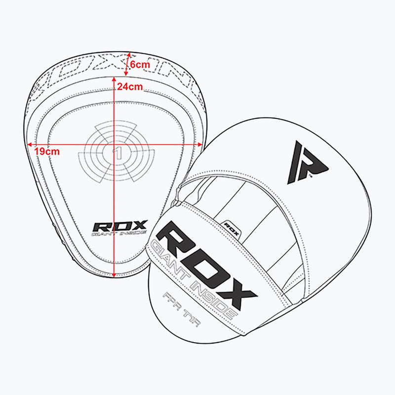 RDX Focus Pad T1 κόκκινοι/μαύροι δίσκοι προπόνησης 6