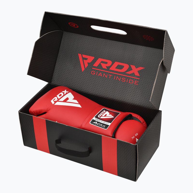 Γάντια του μποξ RDX Apex Competition Fight Lace Up Boxing red 7