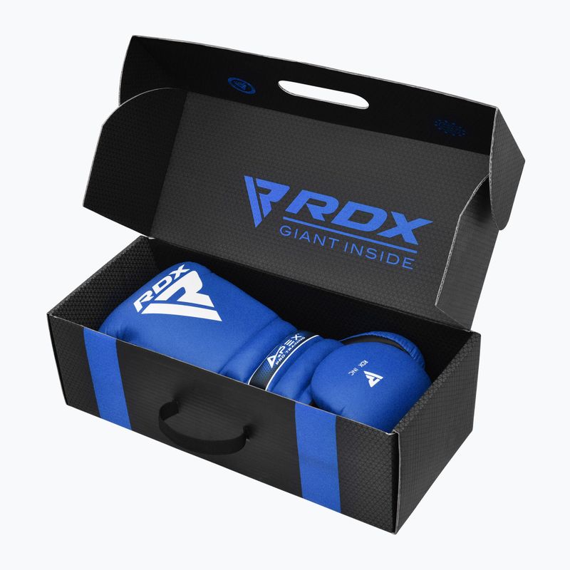 Γάντια του μποξ RDX Apex Lace Up Training Sparring Boxing blue 7