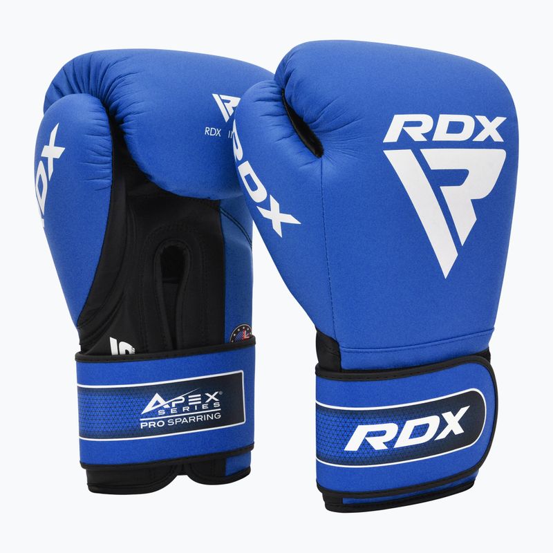 Γάντια του μποξ RDX Apex Sparring Training Boxing Hook & Loop blue 2