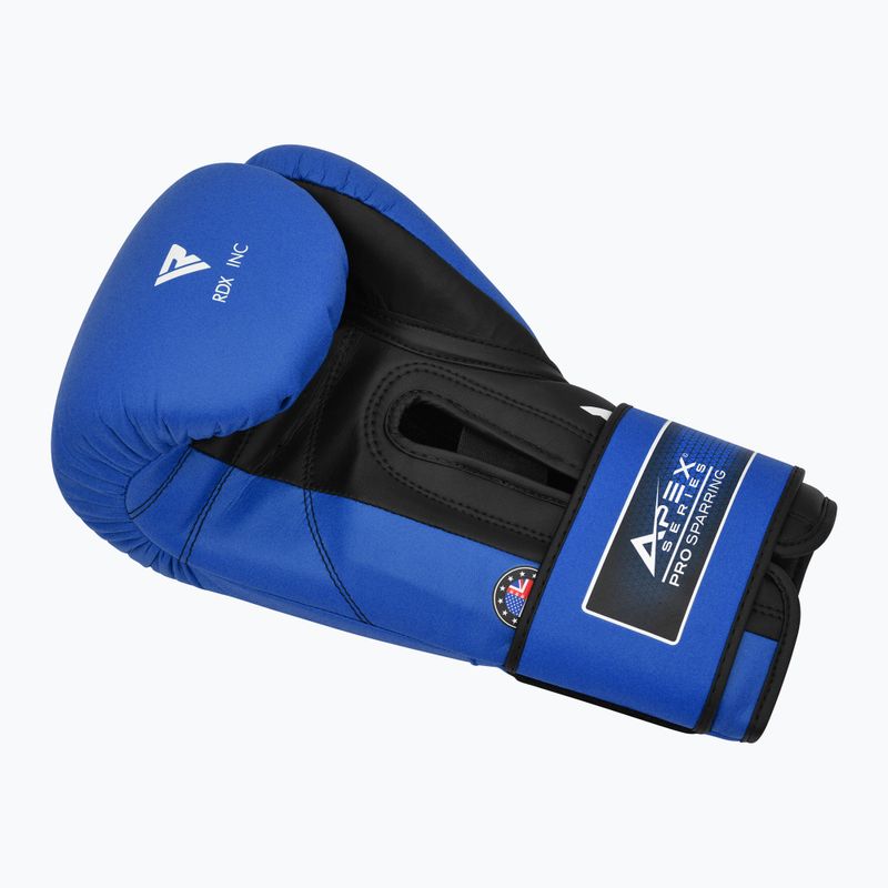 Γάντια του μποξ RDX Apex Sparring Training Boxing Hook & Loop blue 4