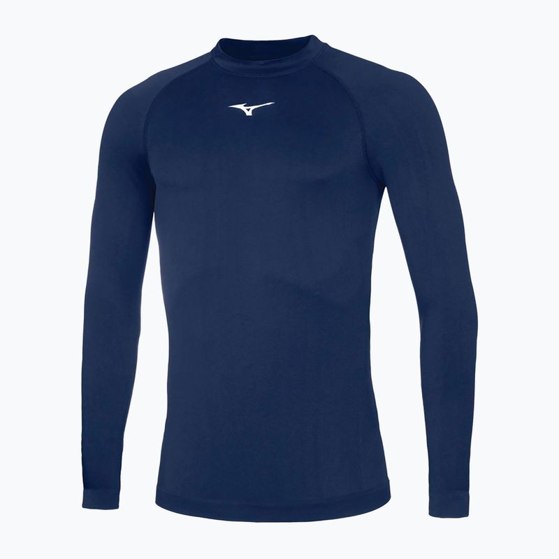 Ανδρικό Mizuno Uni Core navy/λευκό μακρυμάνικο για τρέξιμο