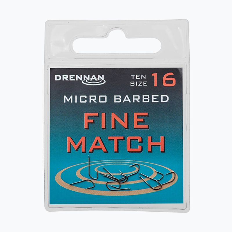 Γάντζοι Drennan Fine Match μαύρο HSFMTM024