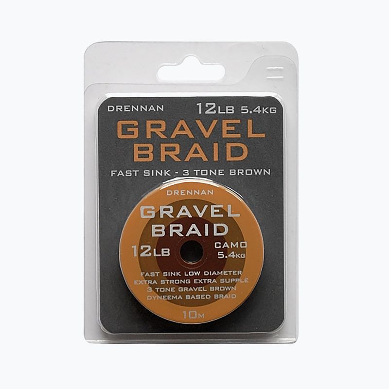 Πλεγμένος αρχηγός για τη μέθοδο Drennan Gravel Braid braun KLGB012