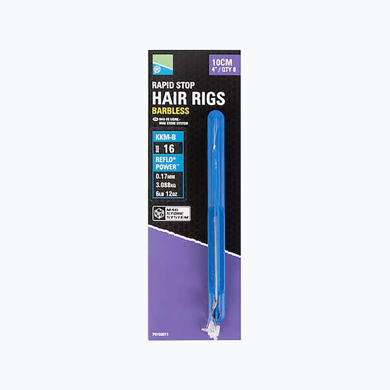 Preston Innovations KKM-B Mag Store Hair Rigs - 4" διαφανές P0160009 methode leaders