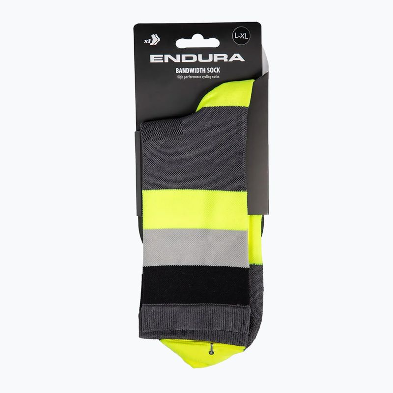 Ανδρικές κάλτσες ποδηλασίας Endura Bandwidth hi-viz yellow 5