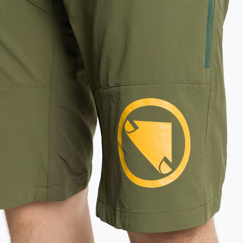 Ανδρικό ποδηλατικό σορτς Endura Singletrack II Short olive green 3