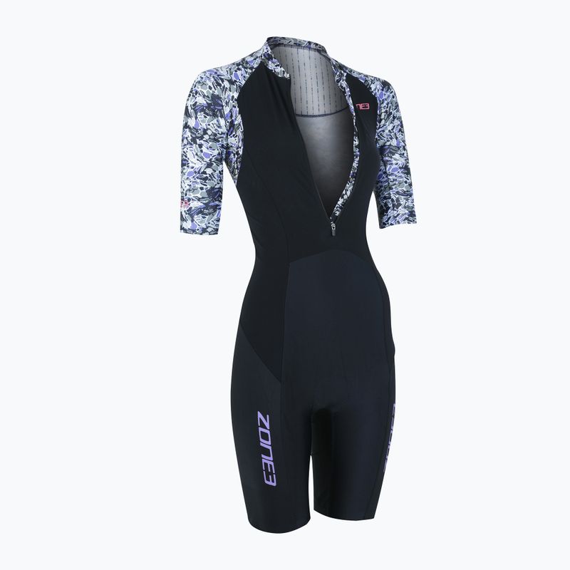 Γυναικεία στολή τριάθλου ZONE3 Lava Short Sleeve Trisuit white/gravel 3