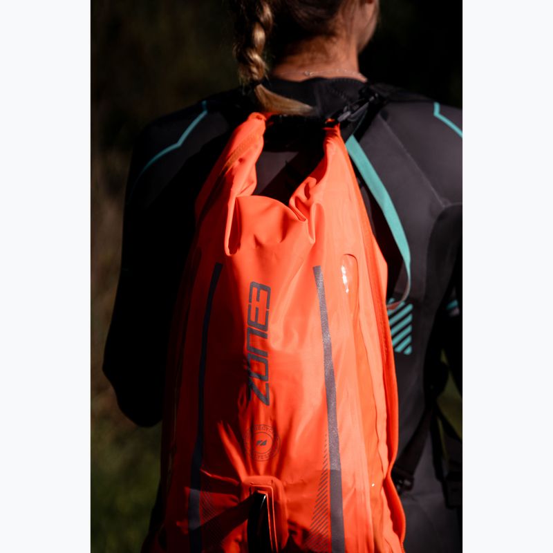 ZONE3 Safety Buoy / Dry Bag ανακυκλωμένο 2 Led Light 28 l σακίδιο πλάτης hi-vis πορτοκαλί 3