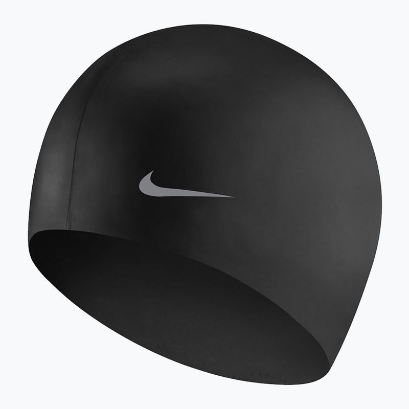 Nike Solid Silicone παιδικό σκουφάκι κολύμβησης μαύρο TESS0106-001 3