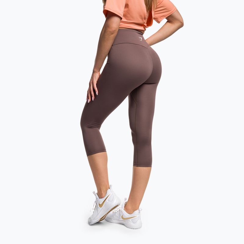 Γυναικείο κολάν προπόνησης Gymshark 7/8 penny καφέ 3