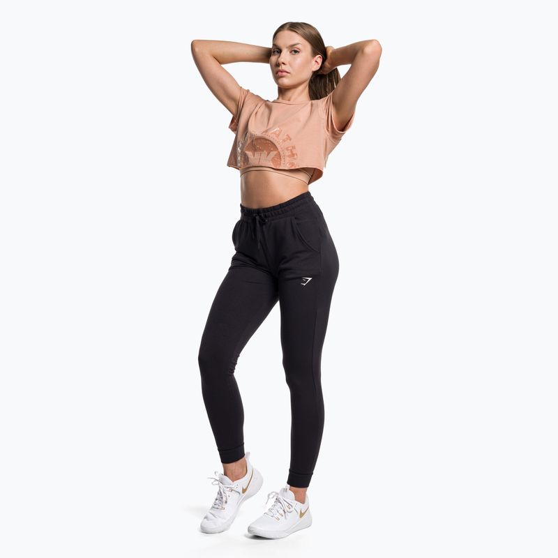 Γυναικείο Gymshark KK Twins Raw Crop Top ζεστή μπάφα 2