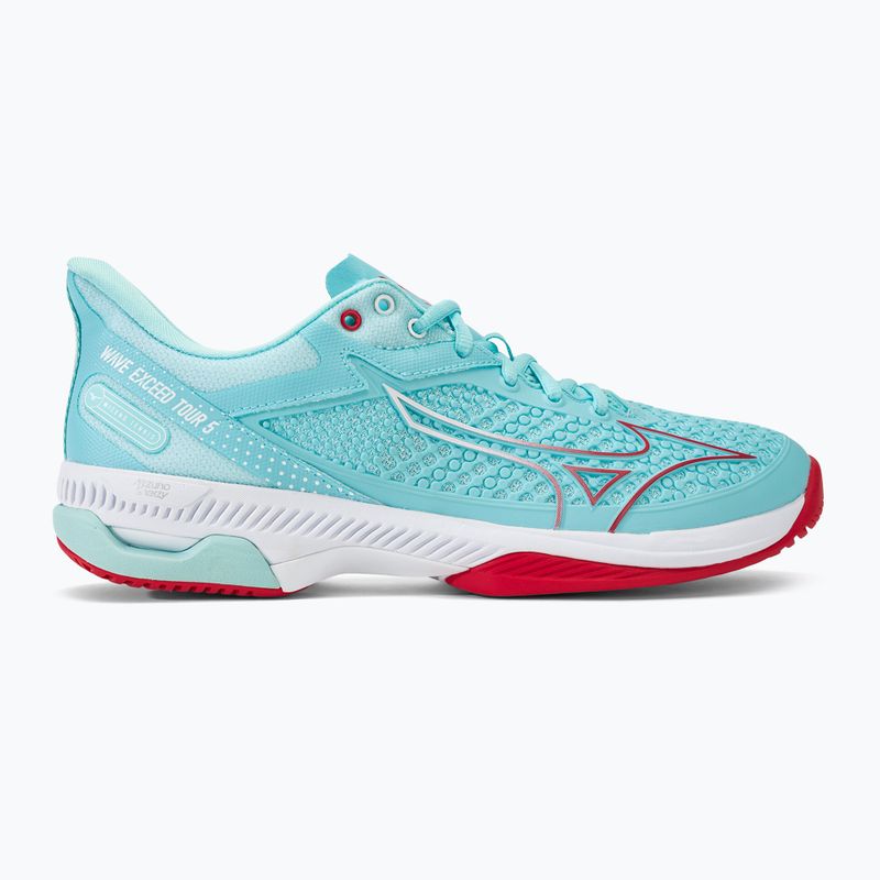 Γυναικεία παπούτσια τένις Mizuno Wave Exceed Tour 5 AC tanger turquoise/fiery coral 2/white 2