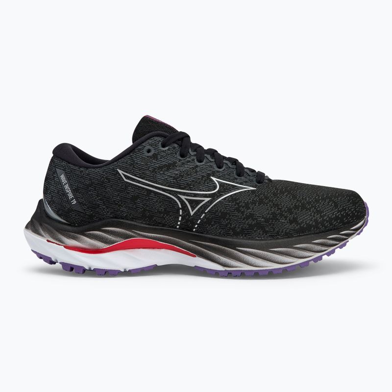 Γυναικεία παπούτσια τρεξίματος Mizuno Wave Inspire 19 μαύρο/ ασημί/ γλυκόξινο 2