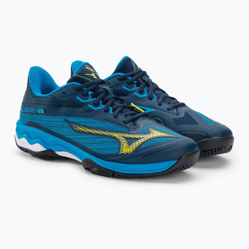 Ανδρικά παπούτσια τένις Mizuno Wave Exceed Light 2 AC dress blues / bolt2 neon / clolsonne 4