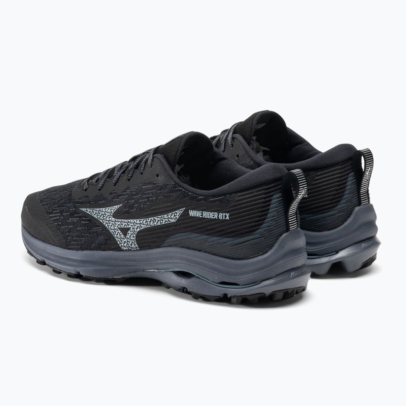 Ανδρικά αθλητικά παπούτσια τρεξίματος Mizuno Wave Rider GTX μαύρο/μπλε/γαλαζιακή κορυφογραμμή 4