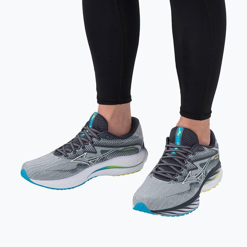 Ανδρικά παπούτσια τρεξίματος Mizuno Wave Rider 27 pearl blue/white/bolt2neon 4