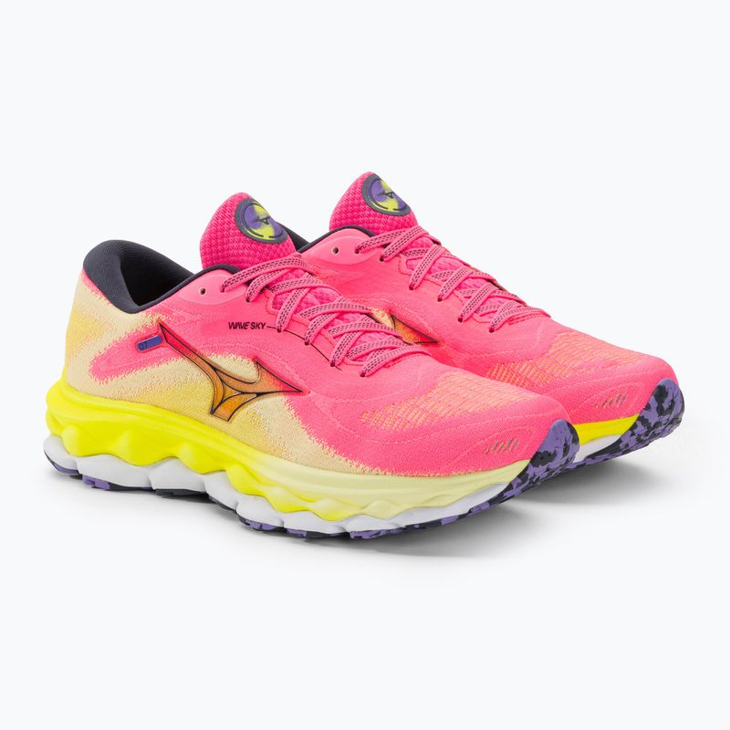 Γυναικεία παπούτσια για τρέξιμο Mizuno Wave Sky 7 highvpink/ombre blue/bolt2neon 5