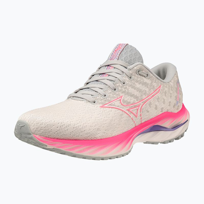 Γυναικεία παπούτσια για τρέξιμο Mizuno Wave Inspire 19 snow white/ hi vis pink/ purple punch 8