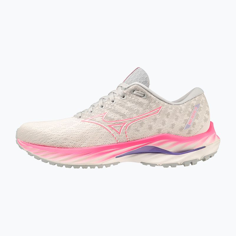 Γυναικεία παπούτσια για τρέξιμο Mizuno Wave Inspire 19 snow white/ hi vis pink/ purple punch 9