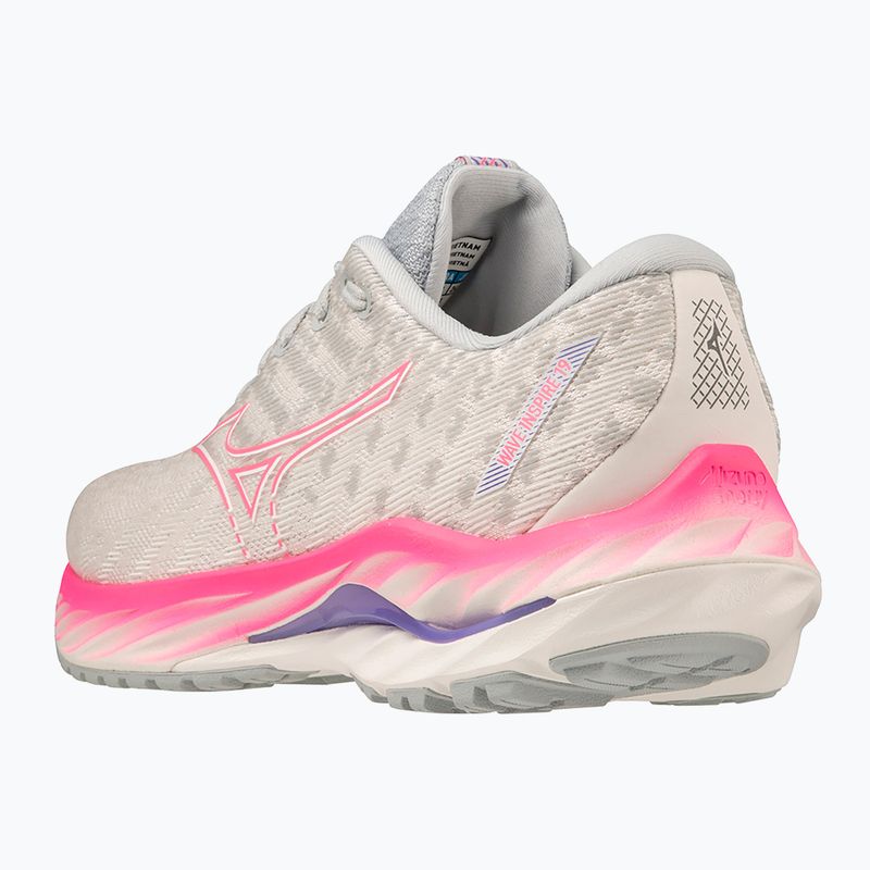 Γυναικεία παπούτσια για τρέξιμο Mizuno Wave Inspire 19 snow white/ hi vis pink/ purple punch 12