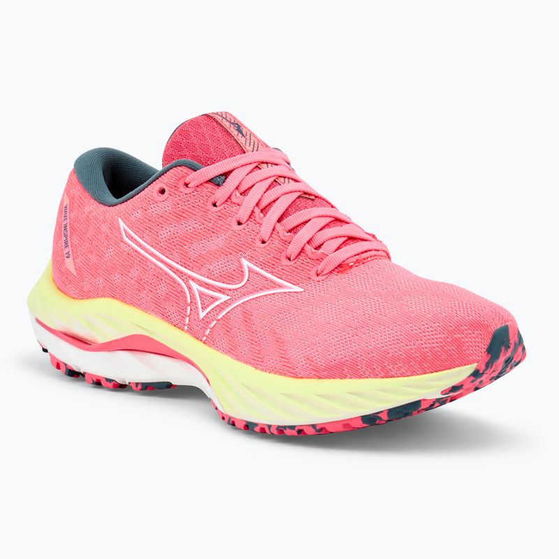 Γυναικεία παπούτσια τρεξίματος Mizuno Wave Inspire 19 hi vis pink/ snow white/ luminous