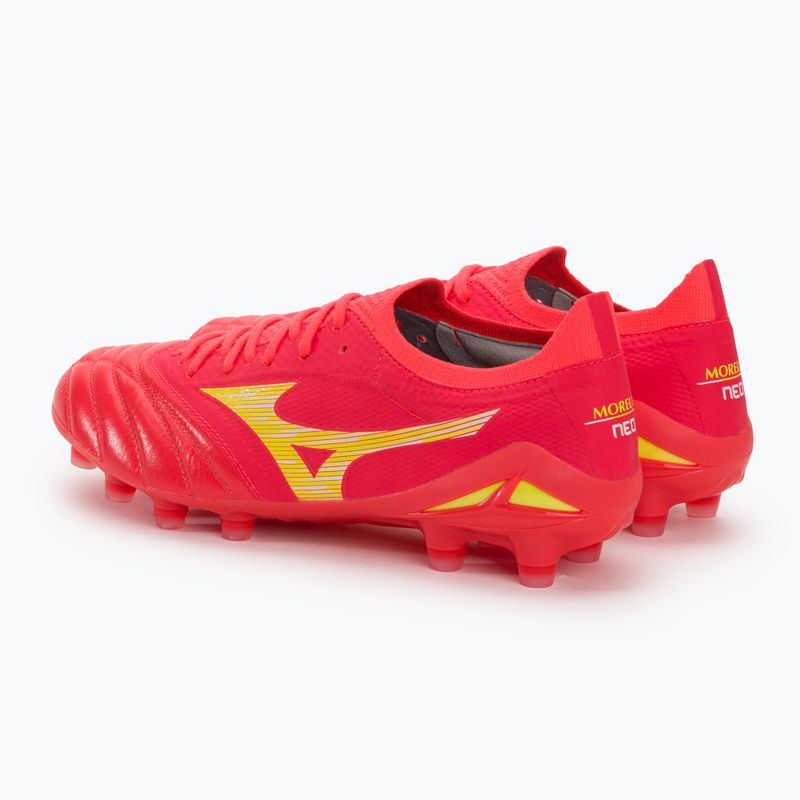 Ανδρικά ποδοσφαιρικά παπούτσια Mizuno Morelia Neo IV Beta Elite MD flery coral2/bolt2/flery coral2 4