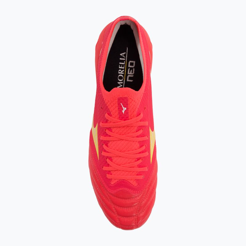 Ανδρικά ποδοσφαιρικά παπούτσια Mizuno Morelia Neo IV Beta Elite MD flery coral2/bolt2/flery coral2 7