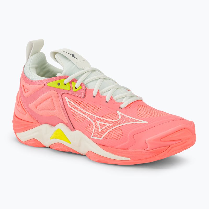 Γυναικεία παπούτσια βόλεϊ Mizuno Wave Momentum 3 candy coral/black/bolt 2 neon