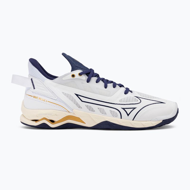 Ανδρικά παπούτσια χάντμπολ Mizuno Wave Mirage 5 white/bribbon/mp gold 2