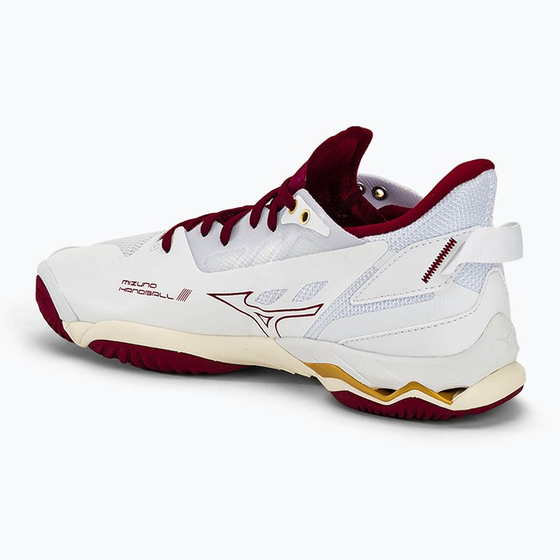 Γυναικεία παπούτσια χάντμπολ Mizuno Wave Mirage 5 white/cabernet/mp gold 3