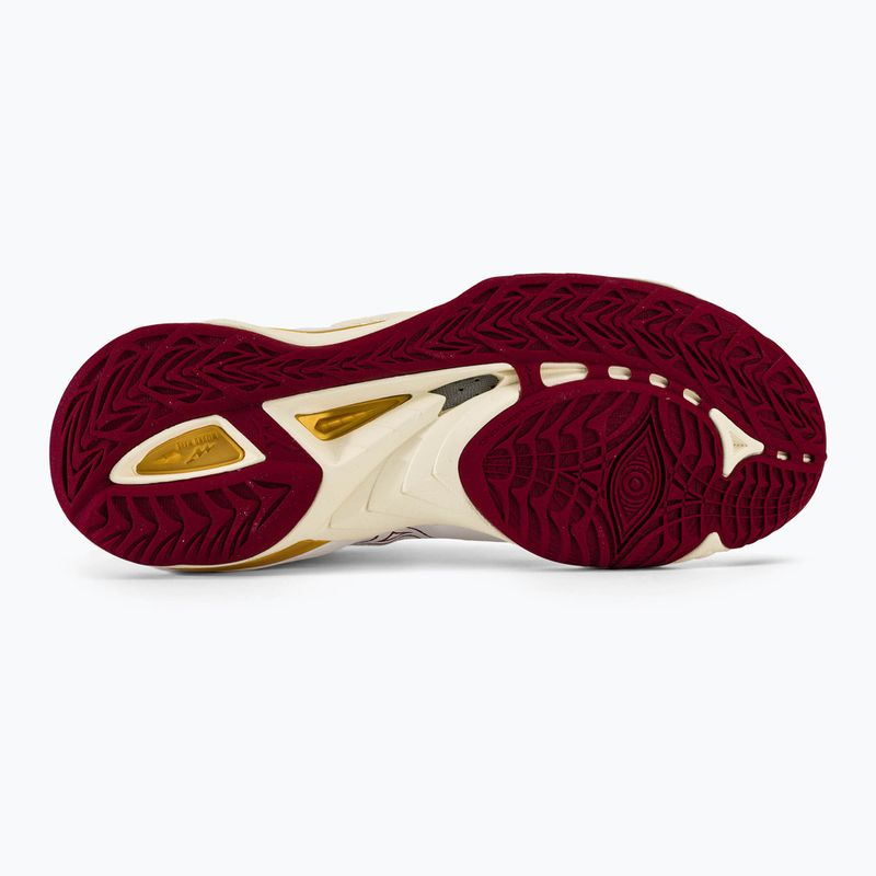 Γυναικεία παπούτσια χάντμπολ Mizuno Wave Mirage 5 white/cabernet/mp gold 4