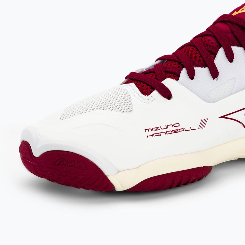 Γυναικεία παπούτσια χάντμπολ Mizuno Wave Mirage 5 white/cabernet/mp gold 7