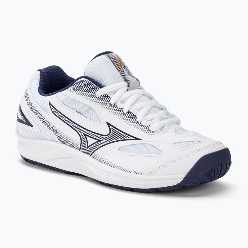 Mizuno Stealth Star 2 Jr παιδικά παπούτσια χάντμπολ λευκό/μπλε κορδέλα/mpgold