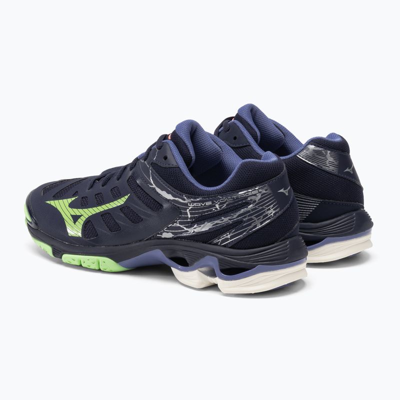 Ανδρικά παπούτσια βόλεϊ Mizuno Wave Voltage evening blue / tech green / lolite 4